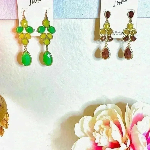 Dangling Statement Earrings Bundle, two sets - Picture 6 of 6